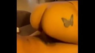 I bend her over the couch to fuck it good