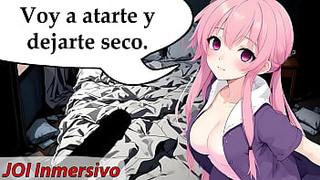 JOI Extremo, una loca te ata y te folla sin parar. Rol Cartoon con voz en español.