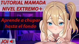 Aprende a chupar hasta la garganta. JOI Tutorial Asmr en español.