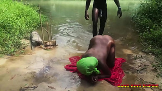 LOCAL STREAM BATH END IN HARD CORE DOGGY STYLE FUCK