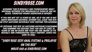 Sindy Rose charming anal fisting & prolapse on the bed