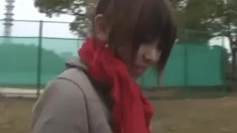 [amateur Japanese Girl] Undress a College Chick in the Park in Winter