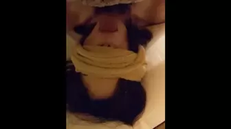 Blindfolded Riding Fellatio & Deep Throat Masochist Female College Student Mouth Vagina