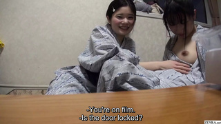 Adorable first time Oriental lesbians private vacation movie