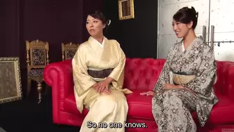 Reiko Kobayakawa and Akari Asagiri plus friend kimono sex party