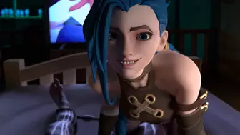 League of Legends - Night Time TV with Jinx (Clothed Version) (Animation with Sound)
