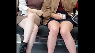 Asian Cuties Upskirting For You On Train